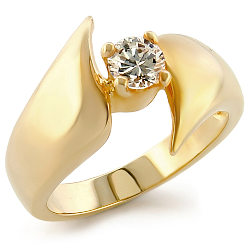 SWIRL DESIGN .8CT SOLITAIRE RING-5 sizes
